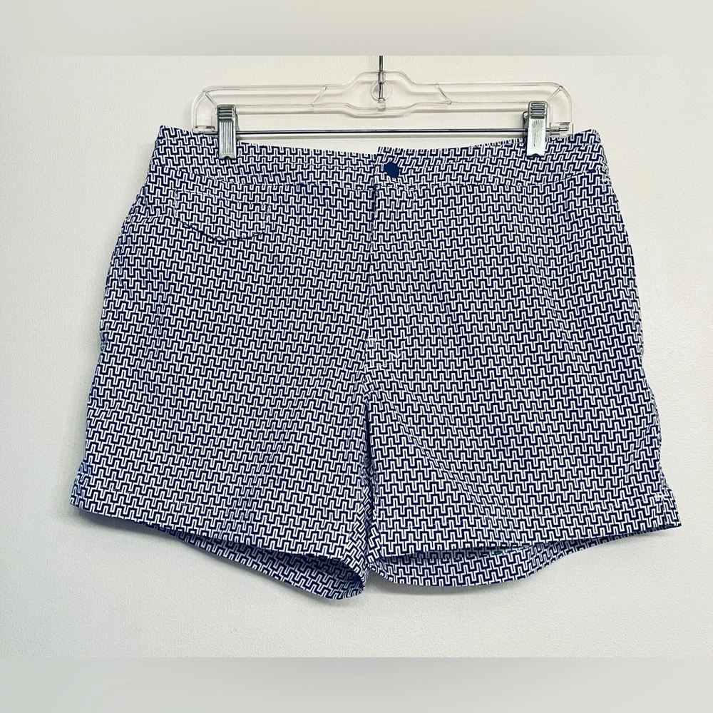J Crew Swim Shorts Blue and White Geometric print size 32